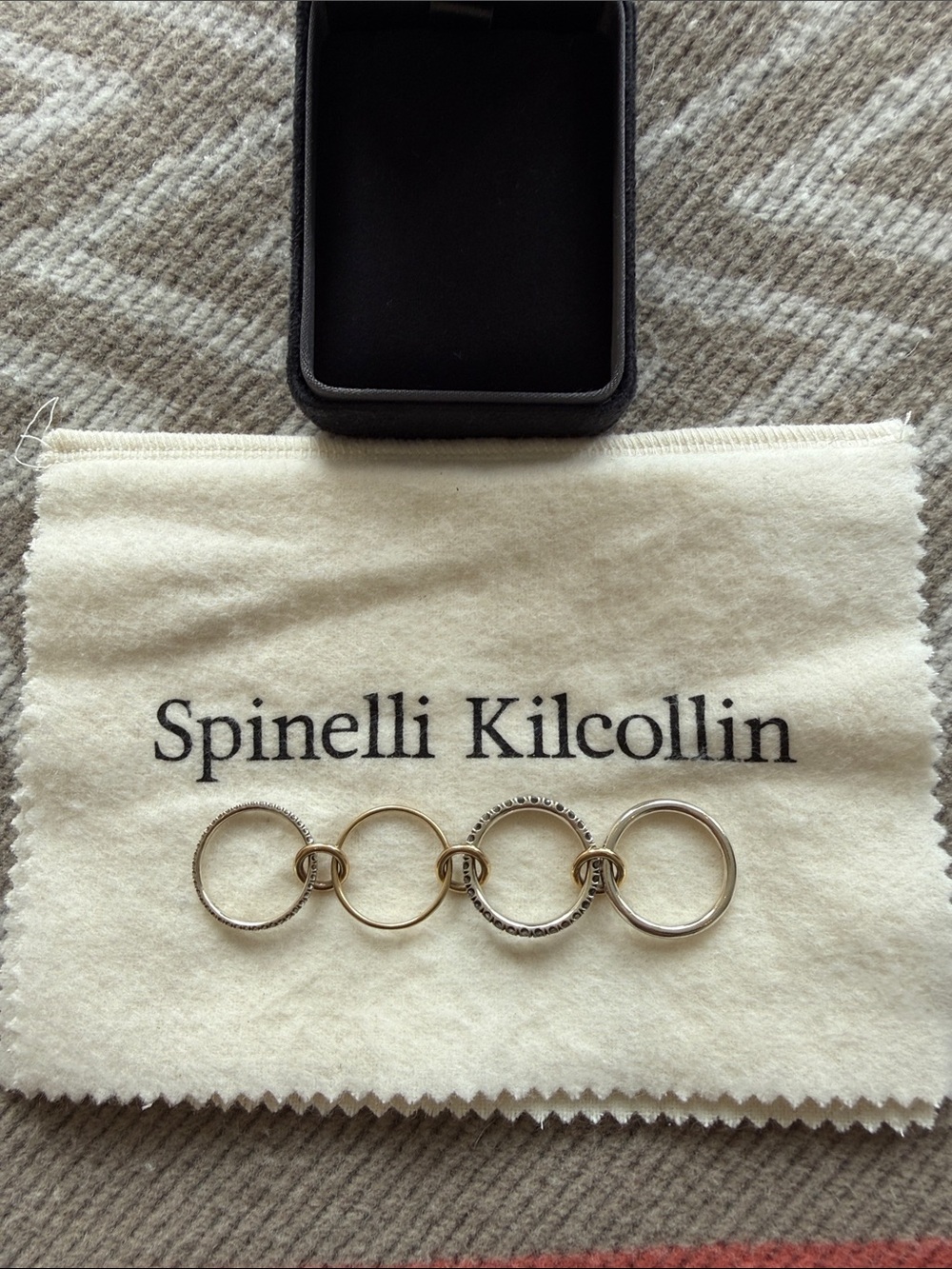 Spinelli Kilcollin Vega SG Diamond Ring 18K Gold Sterling Silver Size 7 - Picture 2 of 5